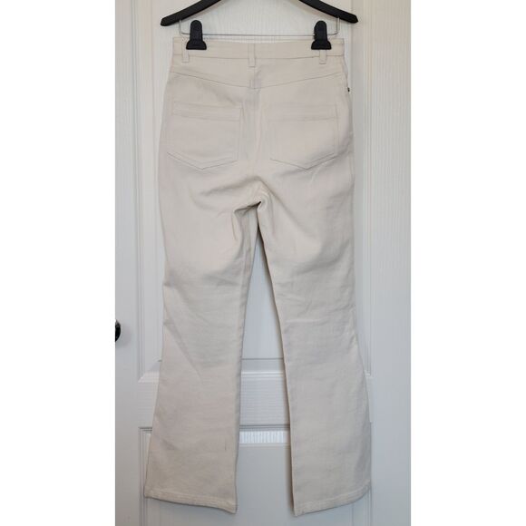 Acler Lewis Cream High Waisted Cropped Flare Jeans - Picture 2 of 5